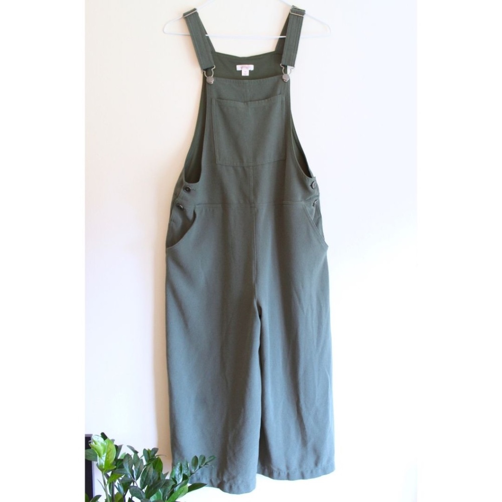 Xhilaration Sage Green Wide Leg Overalls
